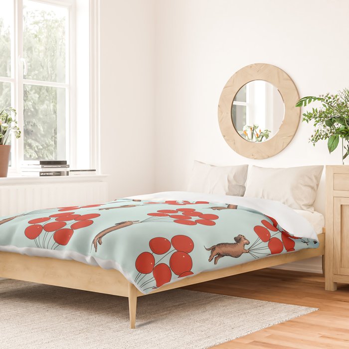 I Believe I Can Fly Dachshund Duvet Cover Gallery Image 2