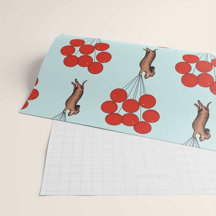 I Believe I Can Fly Dachshund Wrapping Paper Gallery Image 2