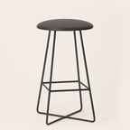 Neutral Taupe Grey Solid Color Stool Gallery Image 1