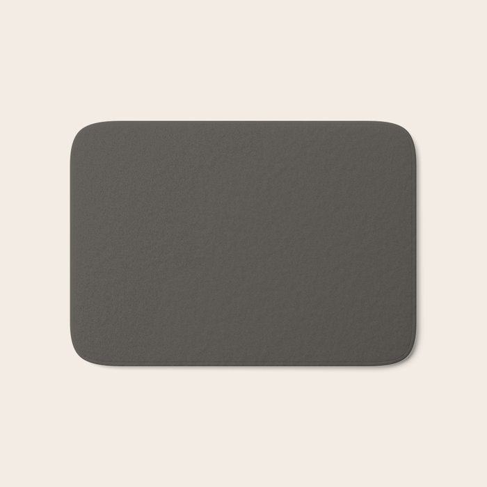 Neutral Taupe Grey Solid Color Bath Mat Gallery Image 1