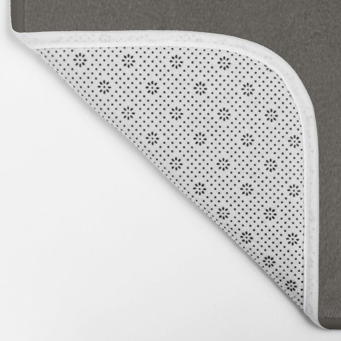Neutral Taupe Grey Solid Color Bath Mat Gallery Image 2