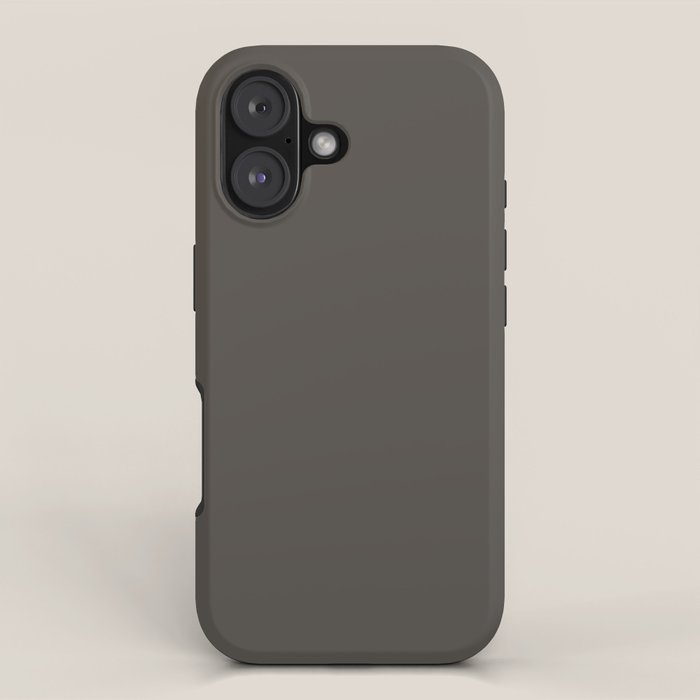 Neutral Taupe Grey Solid Color iPhone Case Gallery Image 1
