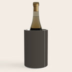 Neutral Taupe Grey Solid Color Wine Chiller Gallery Image 2