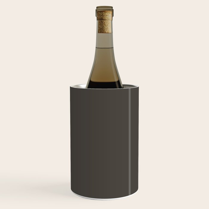 Neutral Taupe Grey Solid Color Wine Chiller Gallery Image 2