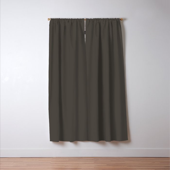 Neutral Taupe Grey Solid Color Window Curtain Gallery Image 3