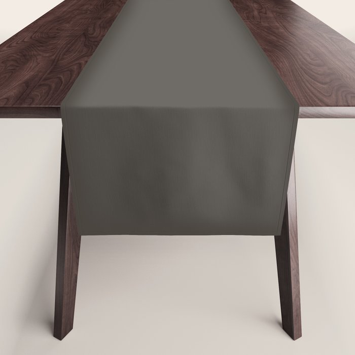 Neutral Taupe Grey Solid Color Table Runner Gallery Image 1