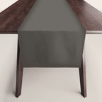 Neutral Taupe Grey Solid Color Table Runner Gallery Image 1