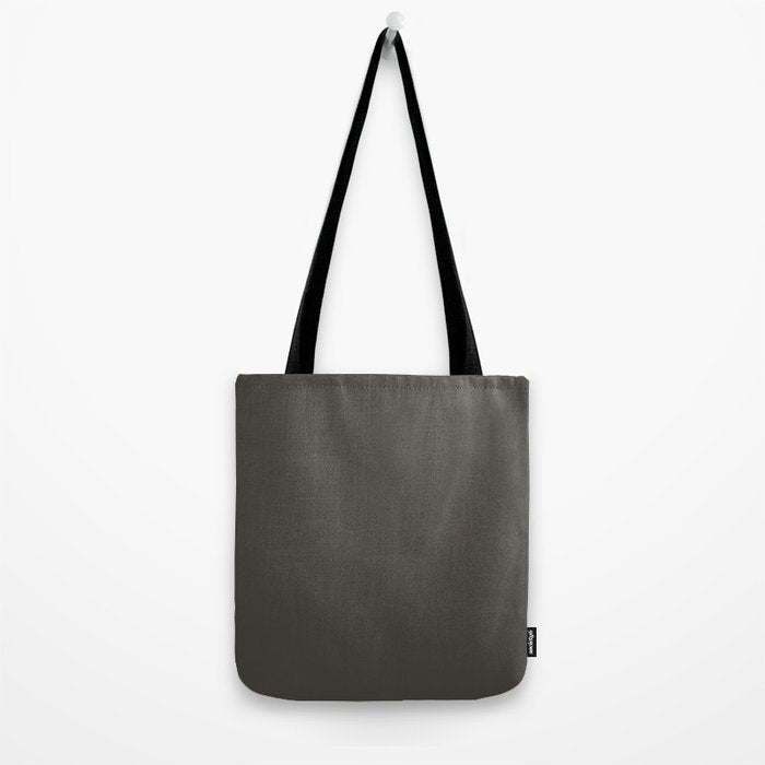 Neutral Taupe Grey Solid Color Tote Bag Gallery Image 2