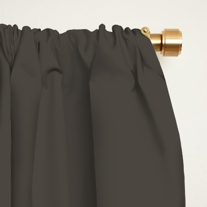 Neutral Taupe Grey Solid Color Window Curtain Gallery Image 2
