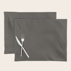 Neutral Taupe Grey Solid Color Placemat Gallery Image 1