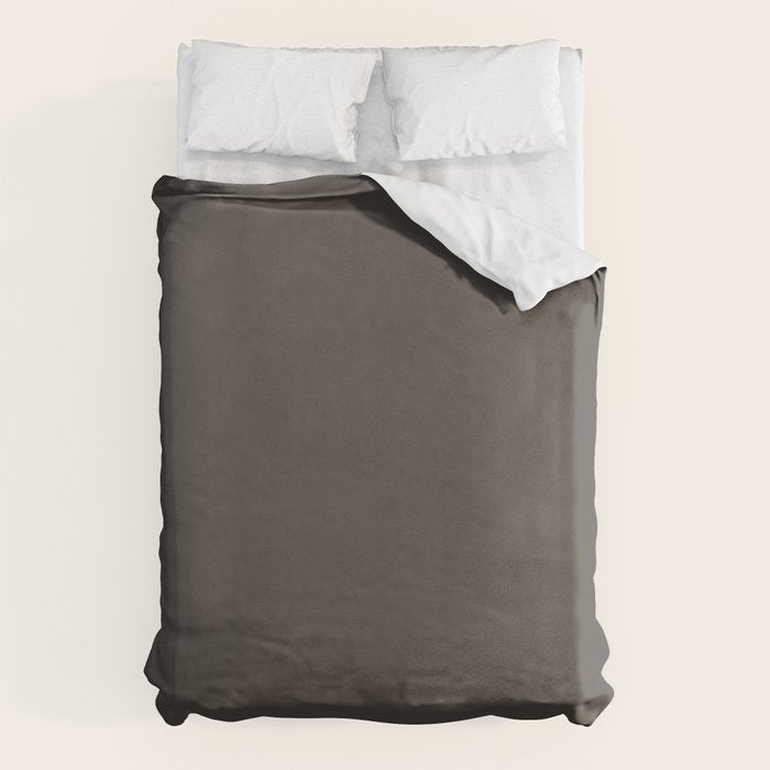 Neutral Taupe Grey Solid Color Duvet Cover Gallery Image 6