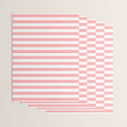 Sand Pink and White Tan Lines Summer Gazebo Stripes Wrapping Paper Gallery Image 3