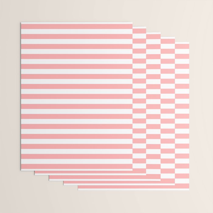 Sand Pink and White Tan Lines Summer Gazebo Stripes Wrapping Paper Gallery Image 3