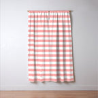 Sand Pink and White Tan Lines Summer Gazebo Stripes Window Curtain Gallery Image 3