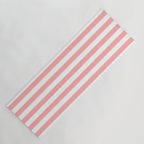 Sand Pink and White Tan Lines Summer Gazebo Stripes Yoga Mat Gallery Image 1