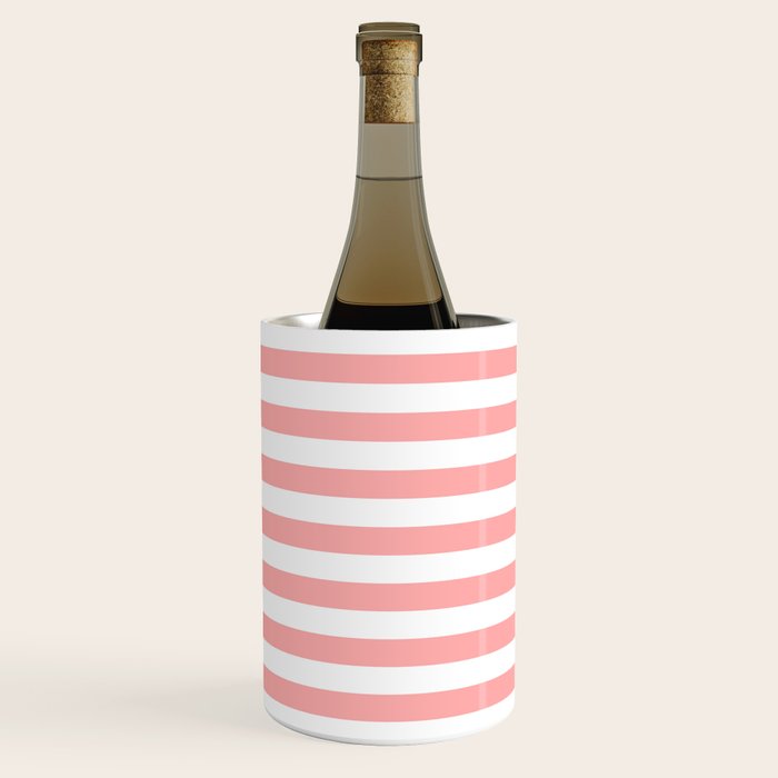 Sand Pink and White Tan Lines Summer Gazebo Stripes Wine Chiller Gallery Image 1