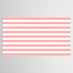 Sand Pink and White Tan Lines Summer Gazebo Stripes Tablecloth Gallery Image 2