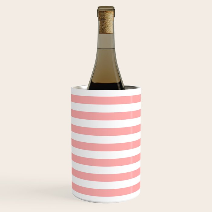 Sand Pink and White Tan Lines Summer Gazebo Stripes Wine Chiller Gallery Image 3