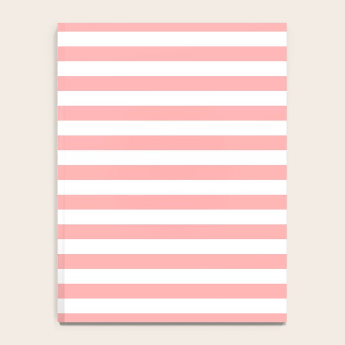 Sand Pink and White Tan Lines Summer Gazebo Stripes Notebook Gallery Image 4