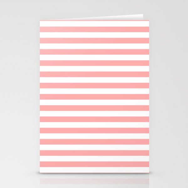 Sand Pink and White Tan Lines Summer Gazebo Stripes Stationery Card Gallery Image 2