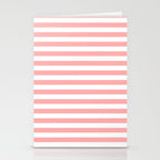 Sand Pink and White Tan Lines Summer Gazebo Stripes Stationery Card Gallery Image 2