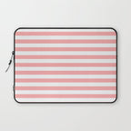 Sand Pink and White Tan Lines Summer Gazebo Stripes Laptop Sleeve Gallery Image 1