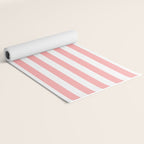 Sand Pink and White Tan Lines Summer Gazebo Stripes Yoga Mat Gallery Image 2