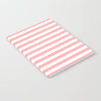 Sand Pink and White Tan Lines Summer Gazebo Stripes Notebook Gallery Image 2