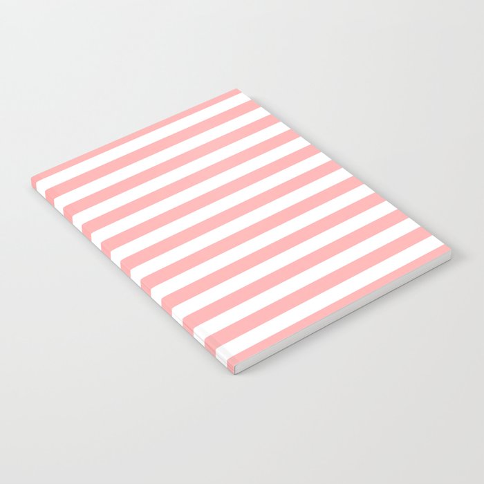 Sand Pink and White Tan Lines Summer Gazebo Stripes Notebook Gallery Image 2
