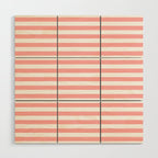 Sand Pink and White Tan Lines Summer Gazebo Stripes Wood Wall Art Gallery Image 1