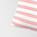 Sand Pink and White Tan Lines Summer Gazebo Stripes Pillow Sham Gallery Image 4