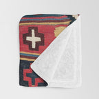 Qashqaâi Fars Southwest Persian Kilim Print Throw Blanket Gallery Image 3