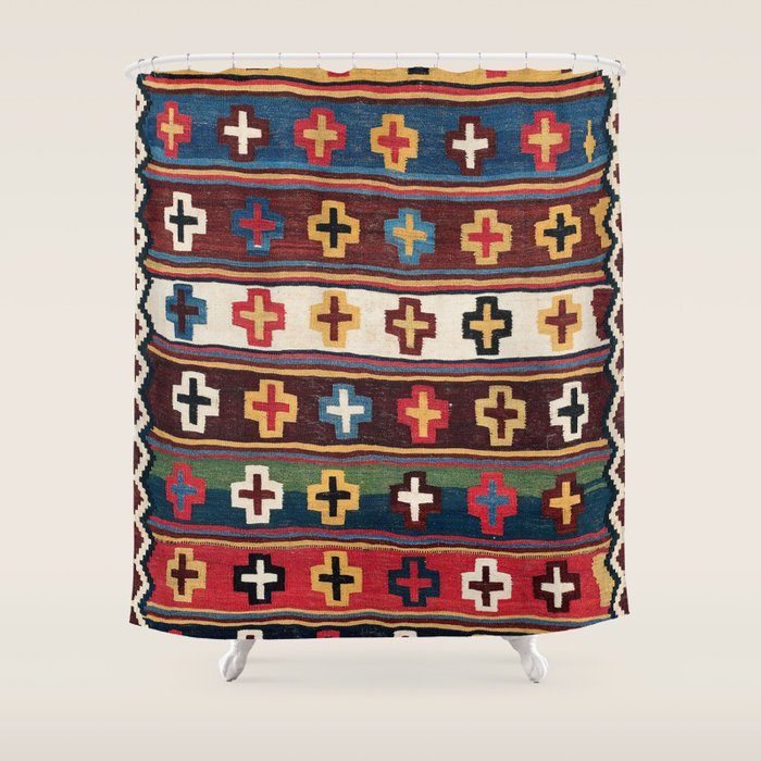 Qashqaâi Fars Southwest Persian Kilim Print Shower Curtain Gallery Image 1