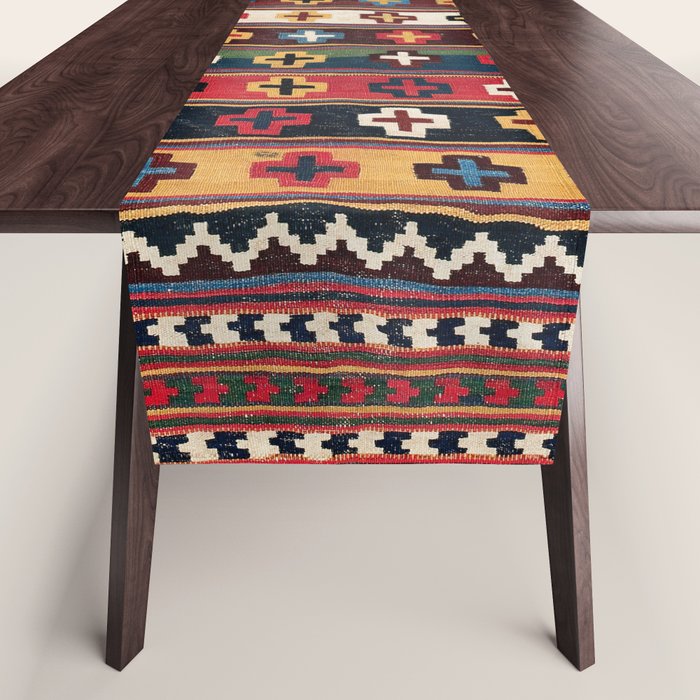 Qashqaâi Fars Southwest Persian Kilim Print Table Runner Gallery Image 1