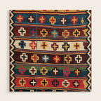 Qashqaâi Fars Southwest Persian Kilim Print Wood Wall Art Gallery Image 1