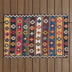 Qashqaâi Fars Southwest Persian Kilim Print Outdoor Rug Gallery Image 1