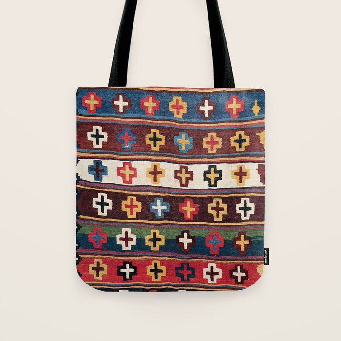 Qashqaâi Fars Southwest Persian Kilim Print Tote Bag Gallery Image 1