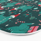 Christmas Dinosaurs Dinos Dinosaur Bath Mat Gallery Image 3