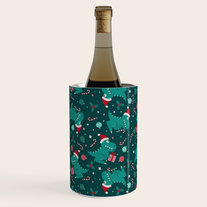 Christmas Dinosaurs Dinos Dinosaur Wine Chiller Gallery Image 2