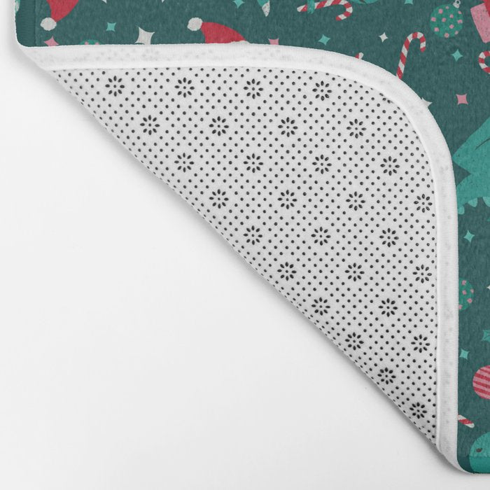Christmas Dinosaurs Dinos Dinosaur Bath Mat Gallery Image 2