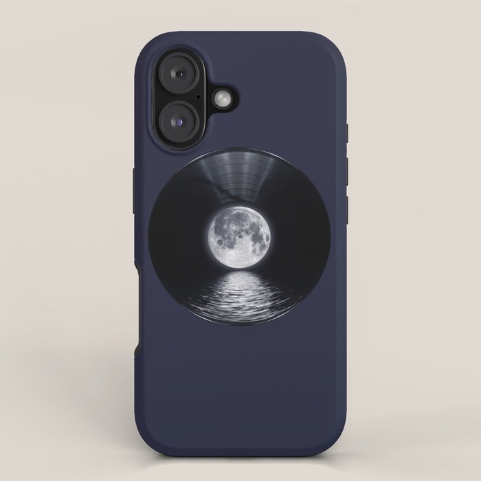Vinyl moon iPhone Case Gallery Image 1