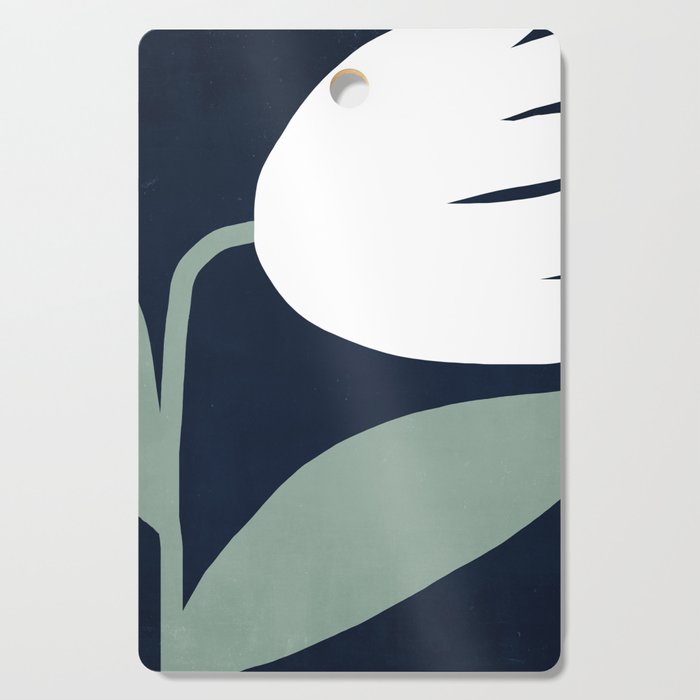 Abstract Flora - navy Cutting Board Gallery Image 1