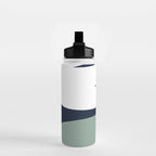 Abstract Flora - navy Water Bottle Gallery Image 2