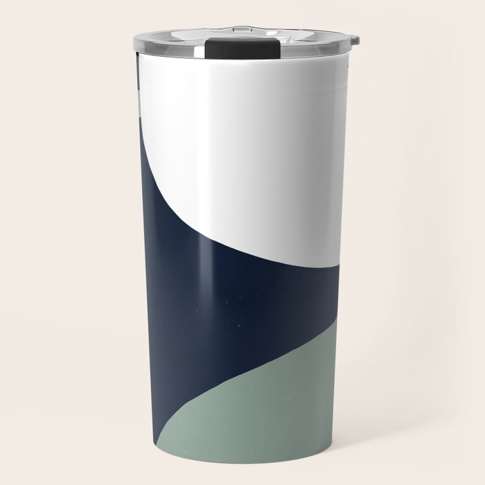 Abstract Flora - navy Travel Mug Gallery Image 1