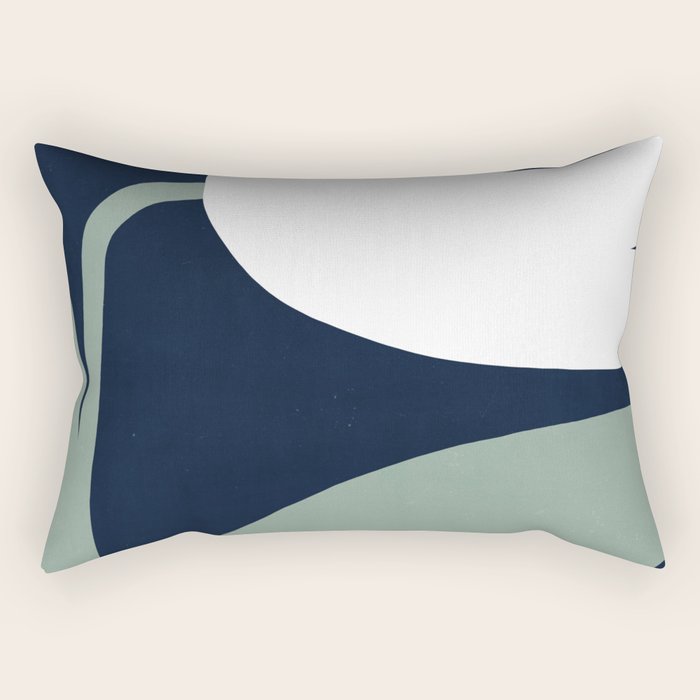 Abstract Flora - navy Rectangular Pillow Gallery Image 2