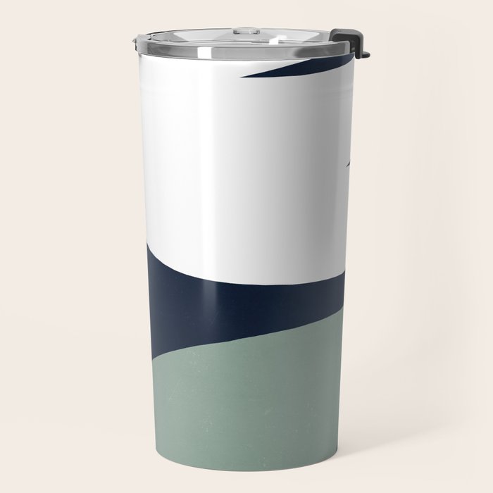 Abstract Flora - navy Travel Mug Gallery Image 2