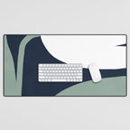 Abstract Flora - navy Desk Mat Gallery Image 1