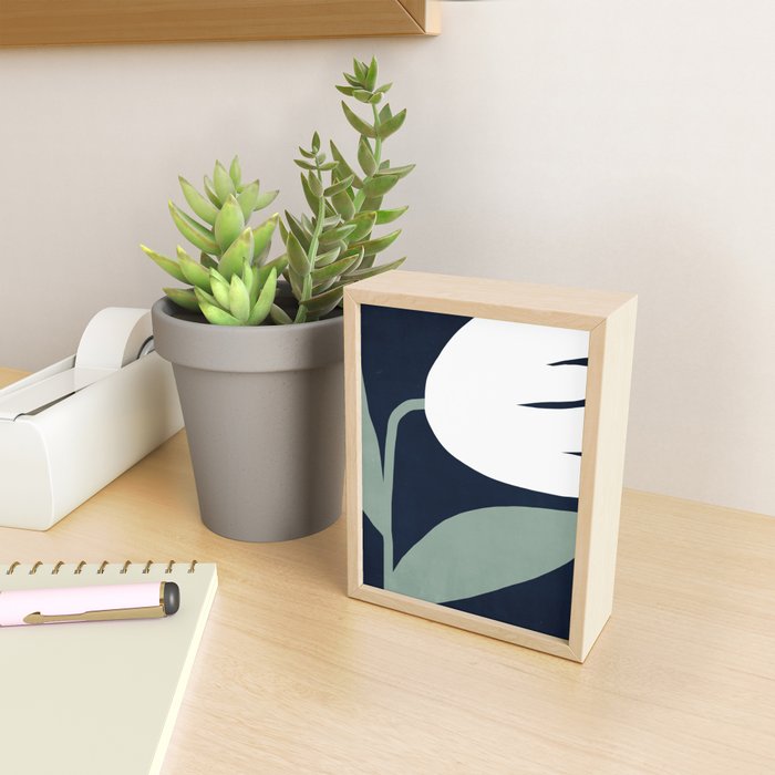 Abstract Flora - navy Mini Art Print Gallery Image 2