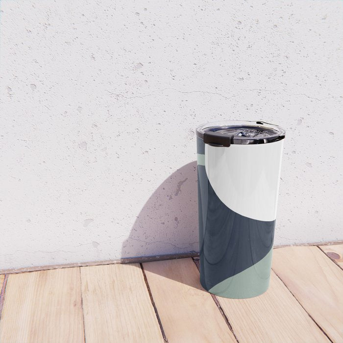 Abstract Flora - navy Travel Mug Gallery Image 4