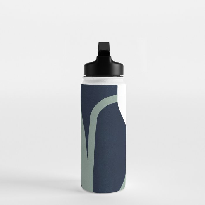 Abstract Flora - navy Water Bottle Gallery Image 3